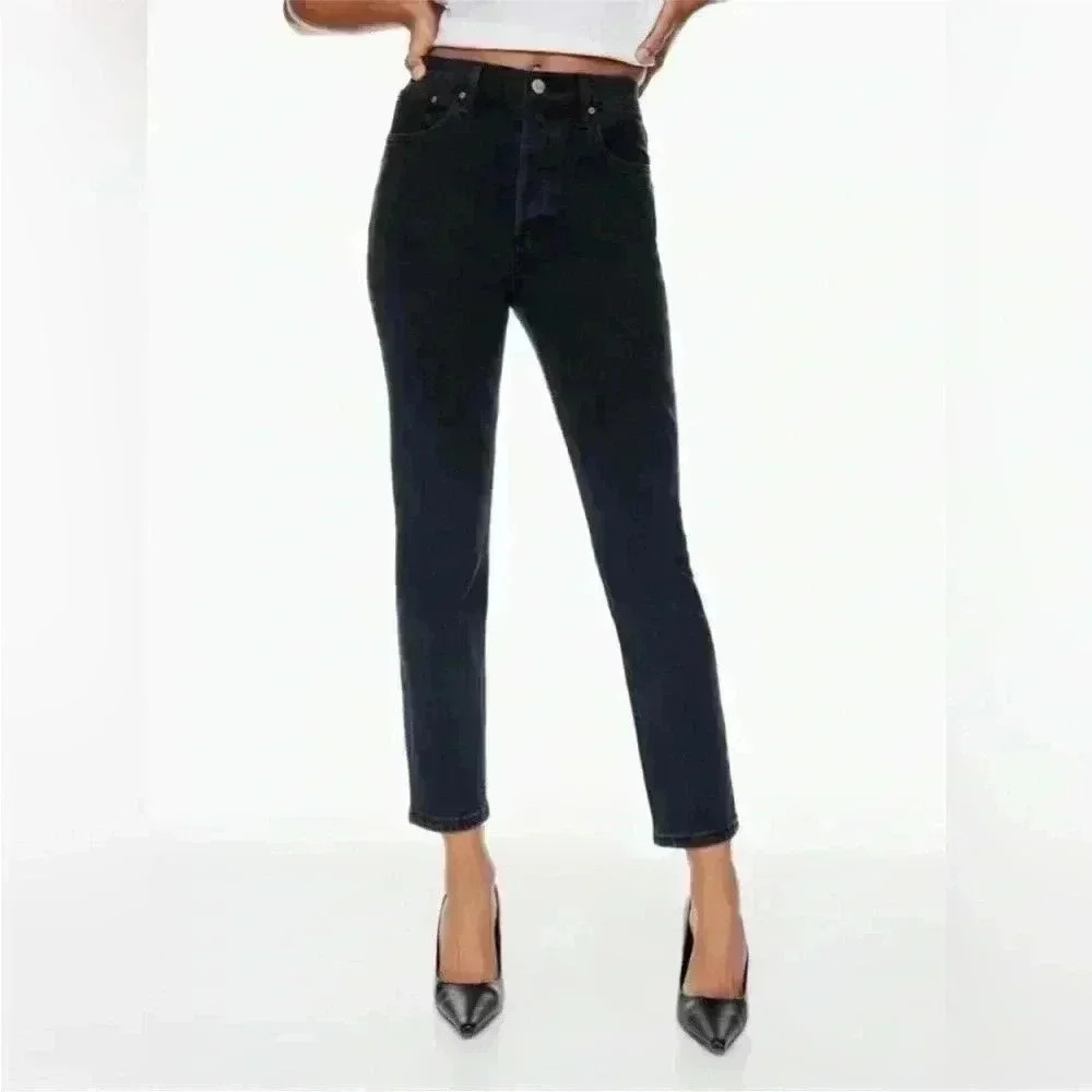 Aritzia Denim Forum Yoko High Rise Slim Black Jeans Size 26 L26